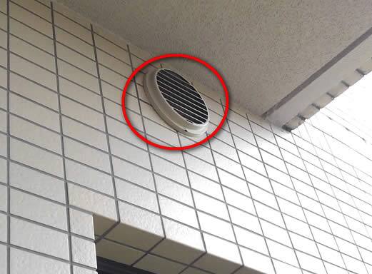 スズメバチ駆除換気口ダクト
